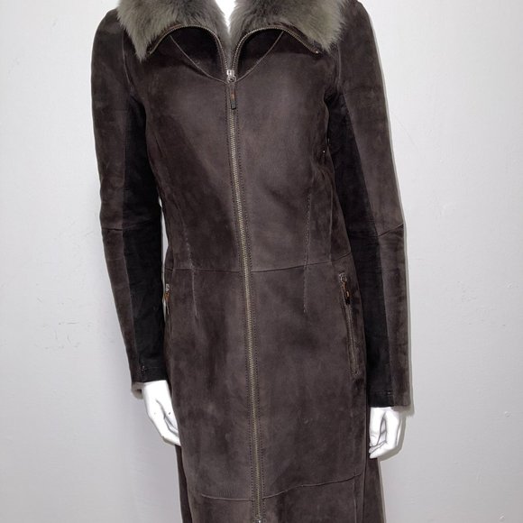 VESPUCCI SHERLING leather coat - Picture 10 of 11